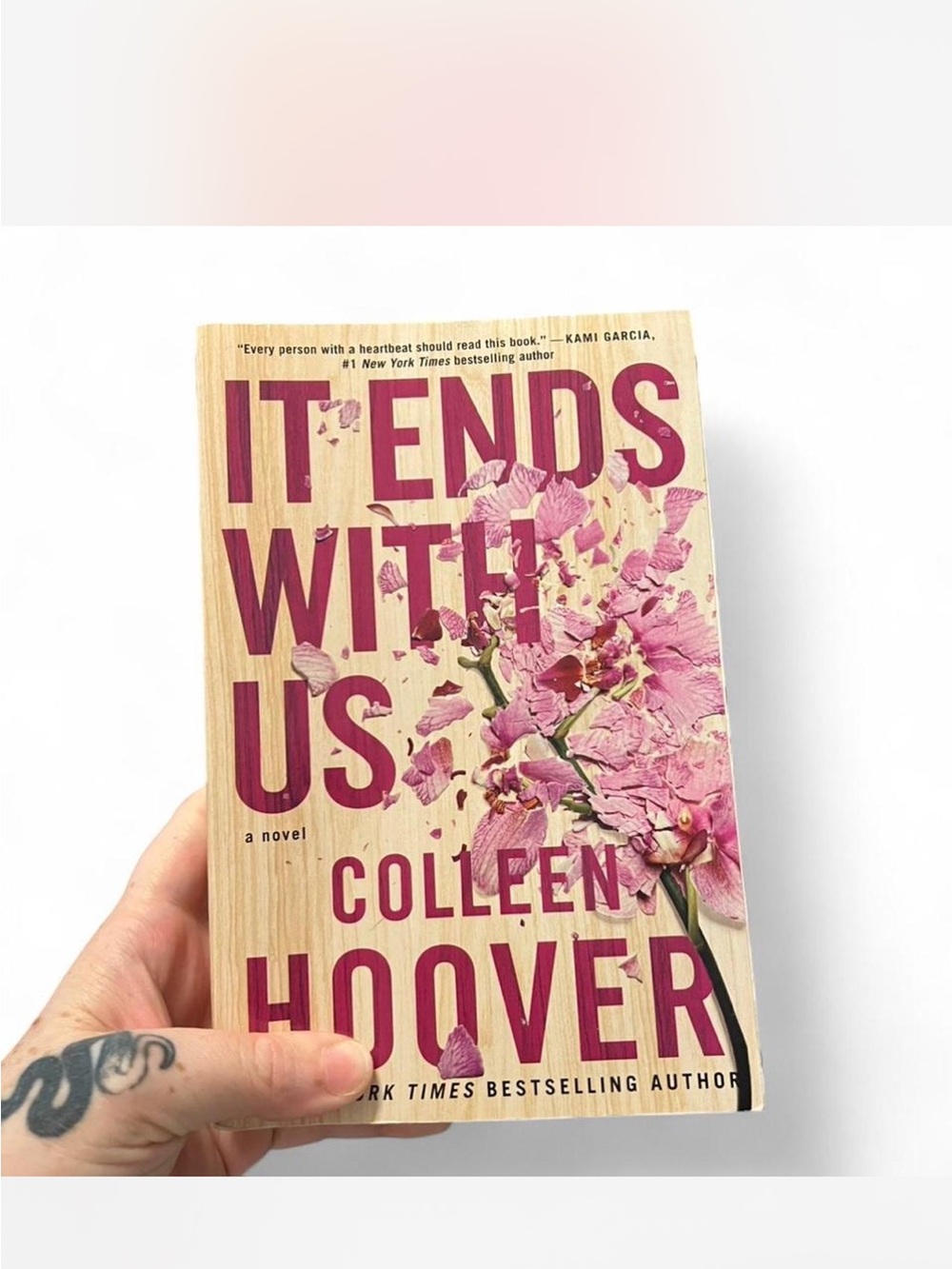 It Ends With Us Paperback Book - Pink Floral Cover